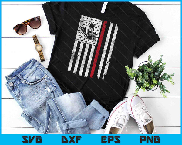 Welder Vintage USA American Flag Patriotic Welding SVG PNG Digital Cutting Files