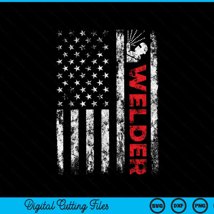 Welder American Flag Welding SVG PNG Digital Cutting File