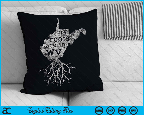 West Virginia Home Roots State Map SVG PNG Digital Cutting Files