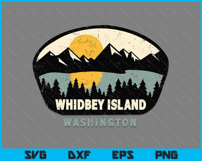 Whidbey Island Washington WA Vacation Souvenir SVG PNG Digital Cutting Files