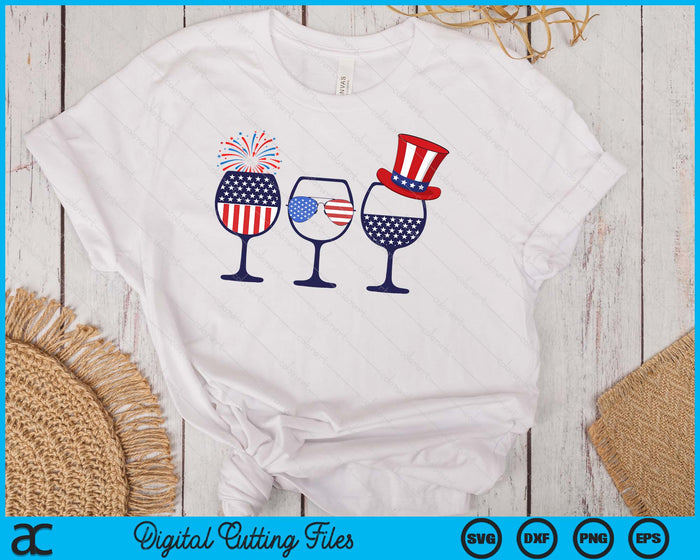 Wine Glass American Flag Funny 4th Of July SVG PNG Digital Cutting Files Wine Glass American Flag Funny 4th Of July SVG PNG Digital Cutting Files