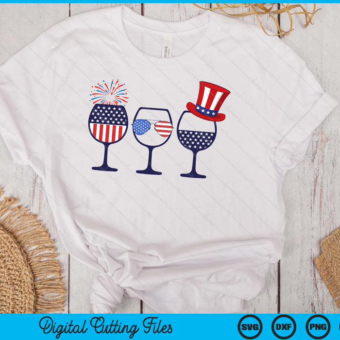 Wine Glass American Flag Funny 4th Of July SVG PNG Digital Cutting Files Wine Glass American Flag Funny 4th Of July SVG PNG Digital Cutting Files