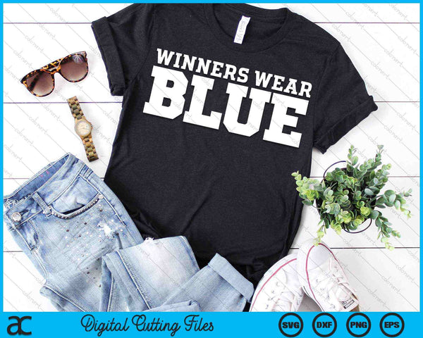 Winners Wear Blue Color War Camp SVG PNG Digital Cutting Files