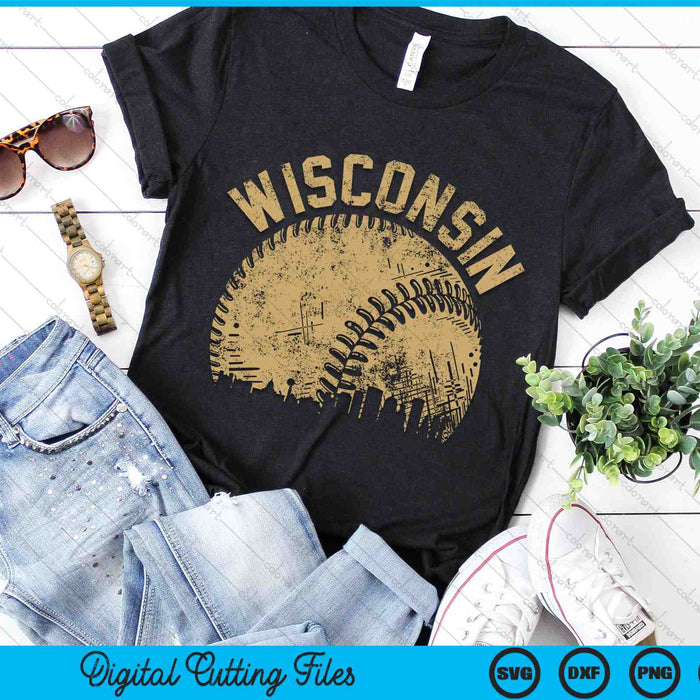 Wisconsin Baseball Skyline Player Coach Fan SVG PNG Digital Printable Files Wisconsin Baseball Skyline Player Coach Fan SVG PNG Digital Printable Files