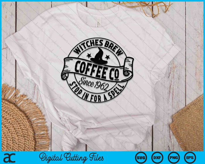Witches Brew Coffee Co Stop In For A Spell Halloween SVG PNG Digital Cutting File Witches Brew Coffee Co Stop In For A Spell Halloween SVG PNG Digital Cutting File