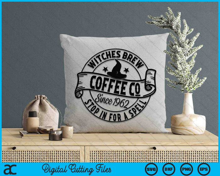 Witches Brew Coffee Co Stop In For A Spell Halloween SVG PNG Digital Cutting File Witches Brew Coffee Co Stop In For A Spell Halloween SVG PNG Digital Cutting File