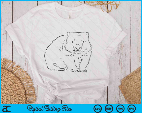 Wombat Pencil Drawing SVG PNG Digital Printable Files