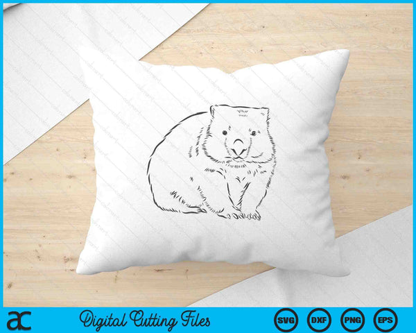 Wombat Pencil Drawing SVG PNG Digital Printable Files