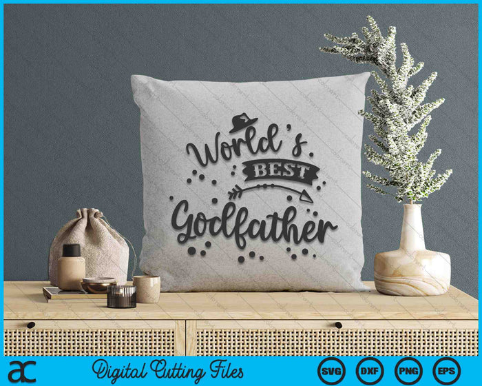 Worlds Best Godfather Father's Day SVG PNG Digital Cutting Files Worlds Best Godfather Father's Day SVG PNG Digital Cutting Files