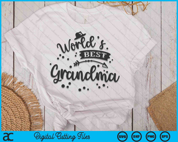 Worlds Best Grandma Mother's Day SVG PNG Digital Cutting Files
