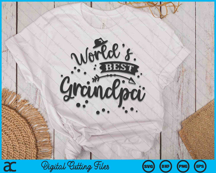 Worlds Best Grandpa Father's Day SVG PNG Digital Cutting Files Worlds Best Grandpa Father's Day SVG PNG Digital Cutting Files