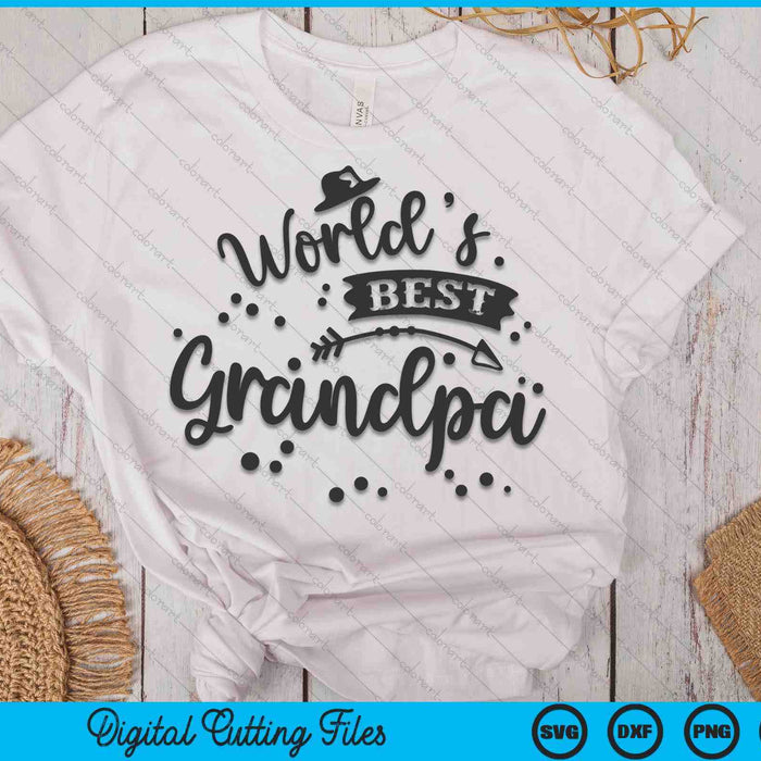Worlds Best Grandpa Father's Day SVG PNG Digital Cutting Files Worlds Best Grandpa Father's Day SVG PNG Digital Cutting Files
