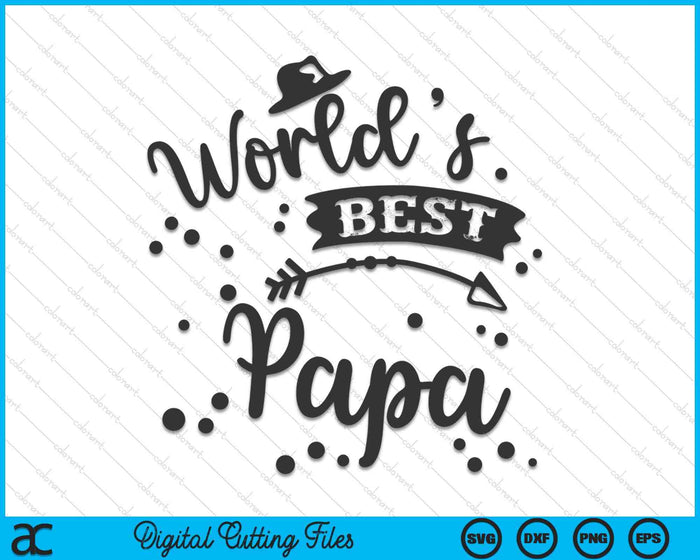 Worlds Best Papa Father's Day SVG PNG Digital Cutting Files Worlds Best Papa Father's Day SVG PNG Digital Cutting Files