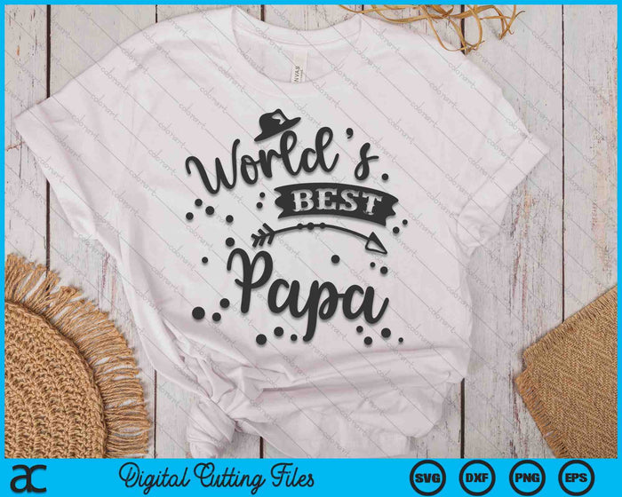 Worlds Best Papa Father's Day SVG PNG Digital Cutting Files Worlds Best Papa Father's Day SVG PNG Digital Cutting Files