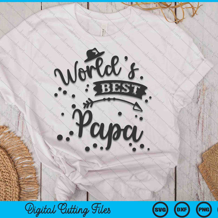 Worlds Best Papa Father's Day SVG PNG Digital Cutting Files Worlds Best Papa Father's Day SVG PNG Digital Cutting Files