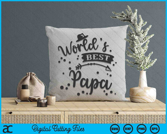 Worlds Best Papa Father's Day SVG PNG Digital Cutting Files Worlds Best Papa Father's Day SVG PNG Digital Cutting Files