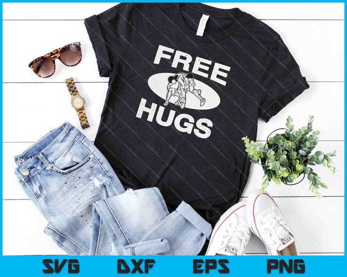 Funny Free Hugs Wrestling SVG PNG Cutting Printable Files