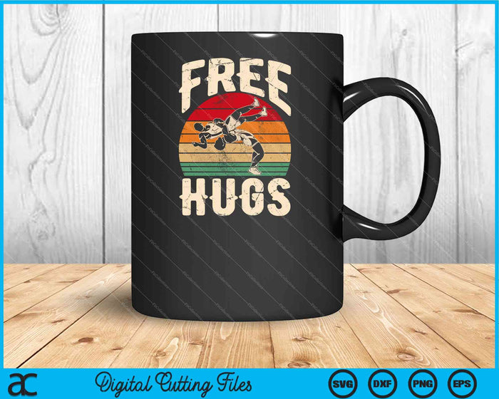 Wrestling Funny Free Hugs SVG PNG Digital Cutting Files