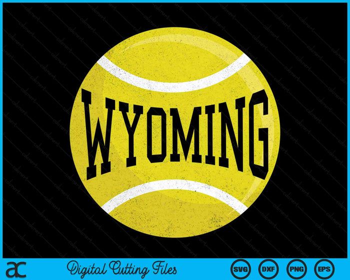 Wyoming  Tennis Fan SVG PNG Digital Cutting Files Wyoming  Tennis Fan SVG PNG Digital Cutting Files