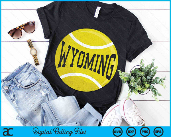 Wyoming  Tennis Fan SVG PNG Digital Cutting Files
