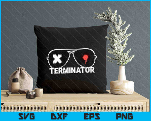 X Terminator Pest Control Sunglasses Vintage Retro Black SVG PNG Digital Printable Files
