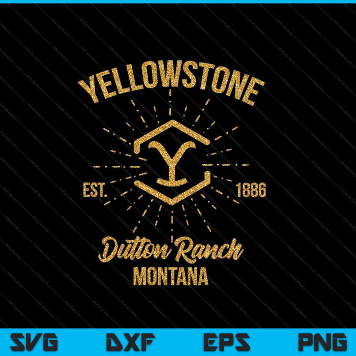 Yellowstone Dutton Ranch Montana SVG PNG Cortar archivos imprimibles Yellowstone Dutton Ranch Montana SVG PNG Cortar archivos imprimibles