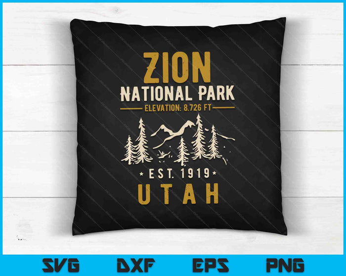 Parque Nacional Zion SVG PNG Cortando archivos imprimibles Parque Nacional Zion SVG PNG Cortando archivos imprimibles