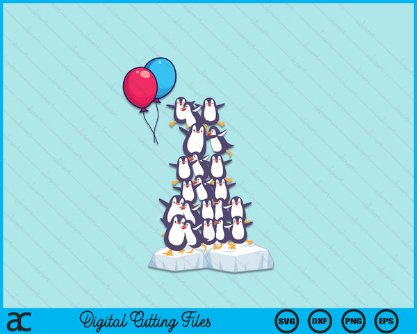 iPhone 14 Penguins Balloon Funny Sea Bird Water Animal Girls Gift SVG PNG Digital Cutting Files