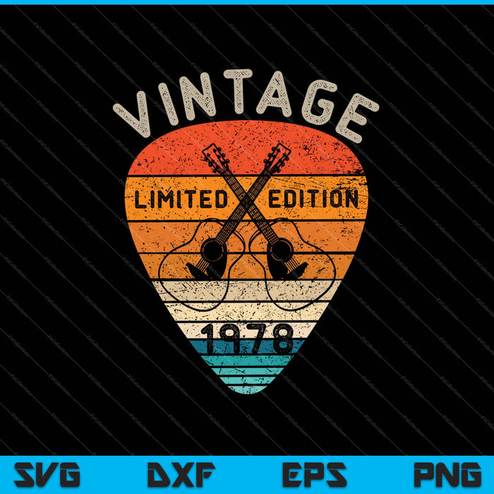 45 Years Old Vintage 1978 Limited Edition 45th Birthday SVG PNG Cutting Printable Files 45 Years Old Vintage 1978 Limited Edition 45th Birthday SVG PNG Cutting Printable Files