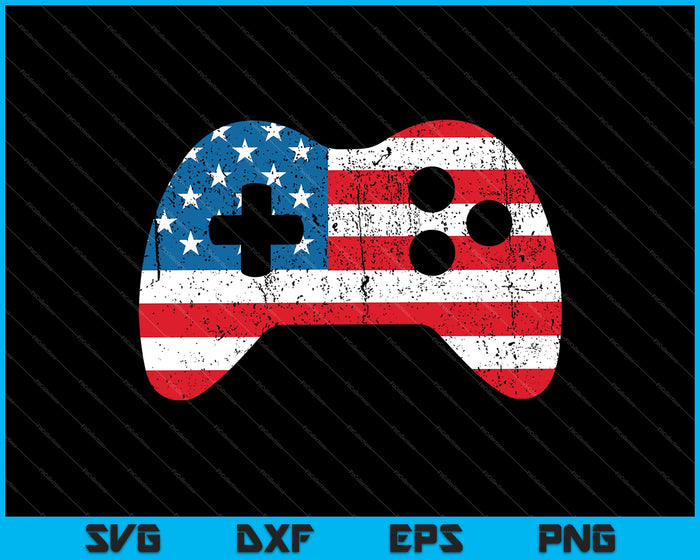 4th Of July T Shirt Design Video Gamer USA Flag SVG PNG Cutting Printable Files 4th Of July T Shirt Design Video Gamer USA Flag SVG PNG Cutting Printable Files