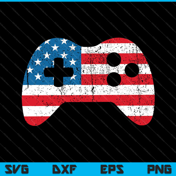 4th Of July T Shirt Design Video Gamer USA Flag SVG PNG Cutting Printable Files 4th Of July T Shirt Design Video Gamer USA Flag SVG PNG Cutting Printable Files