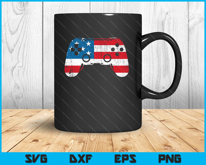 4th Of July Video Gamer USA Flag SVG PNG Cutting Printable Files 4th Of July Video Gamer USA Flag SVG PNG Cutting Printable Files