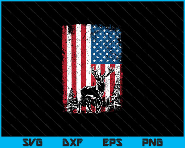 Amerikaanse herten Hunter patriottische SVG snijden afdrukbare bestanden