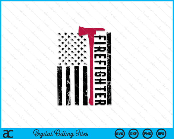 Regalo de papá bombero americano SVG PNG cortando archivos imprimibles Regalo de papá bombero americano SVG PNG cortando archivos imprimibles