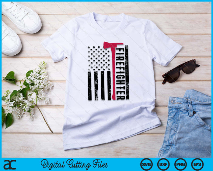 Regalo de papá bombero americano SVG PNG cortando archivos imprimibles Regalo de papá bombero americano SVG PNG cortando archivos imprimibles