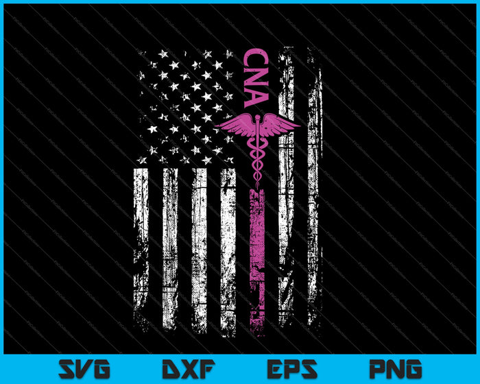 Amerikaanse vlag CNA patriottische verpleegster 4 juli SVG PNG snijden afdrukbare bestanden Amerikaanse vlag CNA patriottische verpleegster 4 juli SVG PNG snijden afdrukbare bestanden