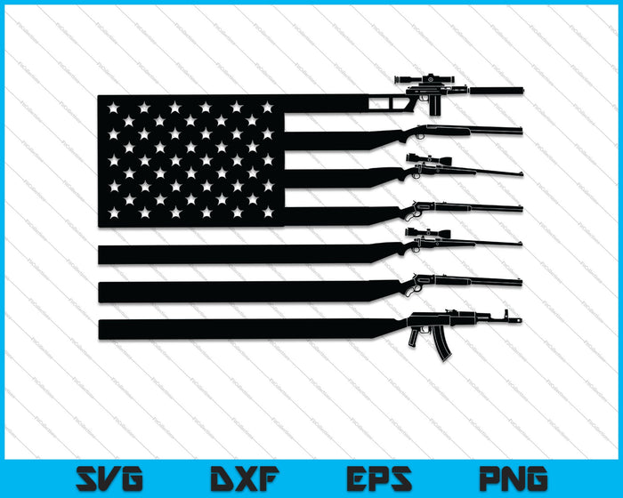 American Flag made with Guns SVG PNG Cutting Printable Files American Flag made with Guns SVG PNG Cutting Printable Files