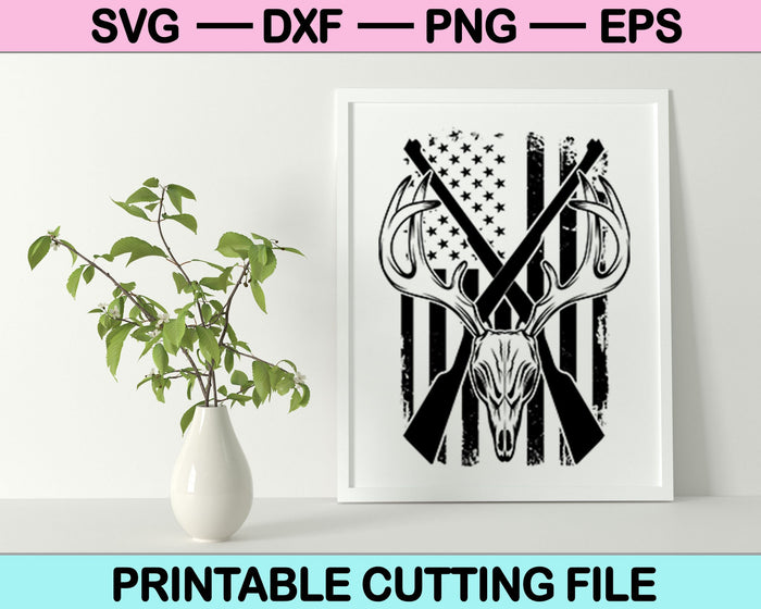 American Flag Deer Hunting SVG PNG Cutting Printable Files American Flag Deer Hunting SVG PNG Cutting Printable Files