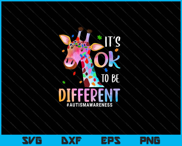 Autism Awareness Its Ok To Be Different SVG PNG Cutting Printable Files