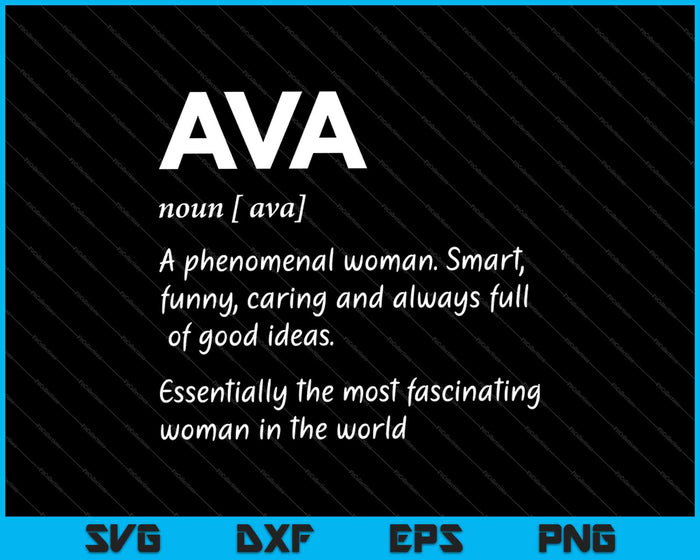 Ava naam definitie SVG PNG snijden afdrukbare bestanden Ava naam definitie SVG PNG snijden afdrukbare bestanden
