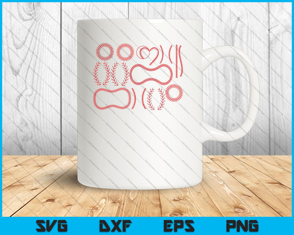 Baseball Stitch SVG PNG Cutting Printable Files
