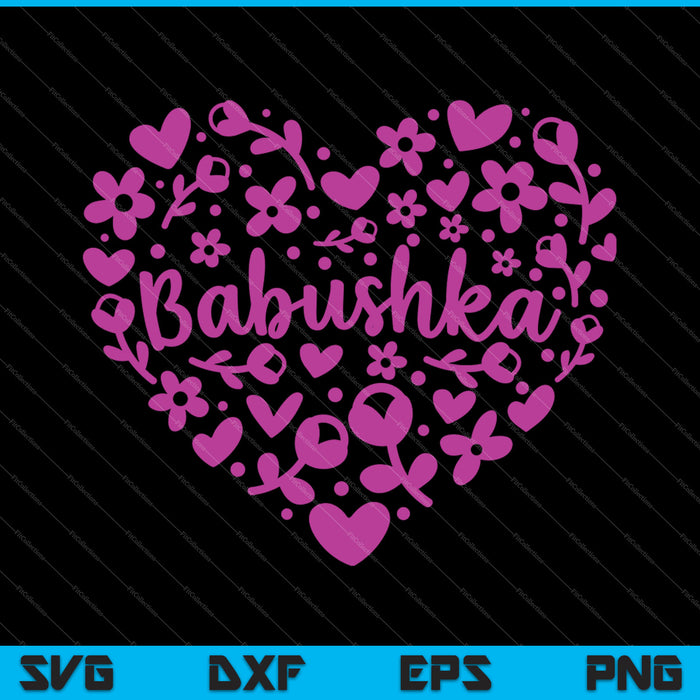 Babushka Corazón Floral Feliz Día de la Madre Amor Mamá SVG PNG Cortando Archivos Imprimibles Babushka Corazón Floral Feliz Día de la Madre Amor Mamá SVG PNG Cortando Archivos Imprimibles