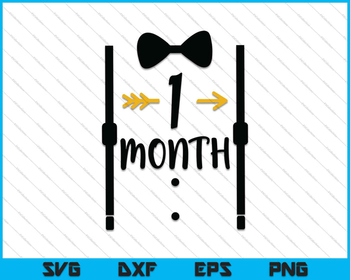 Bebé niños primer año primer mes hito Tux y corbata SVG PNG cortando archivos imprimibles Bebé niños primer año primer mes hito Tux y corbata SVG PNG cortando archivos imprimibles