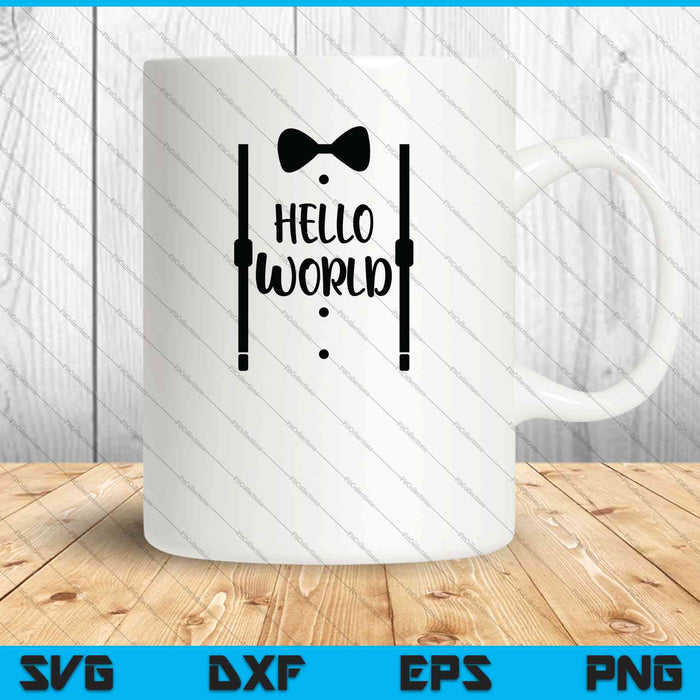 Bebé niños primer año hito mensual Bueno, hola mundo Tux y Tie SVG PNG cortando archivos imprimibles Bebé niños primer año hito mensual Bueno, hola mundo Tux y Tie SVG PNG cortando archivos imprimibles