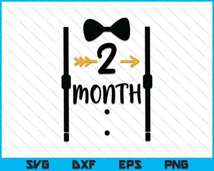 Bebé niños primer año segundo mes hito Tux y corbata SVG PNG cortando archivos imprimibles Bebé niños primer año segundo mes hito Tux y corbata SVG PNG cortando archivos imprimibles
