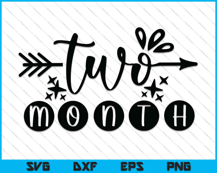 Bebé niñas primer año segundo mes hito SVG PNG corte archivos imprimibles Bebé niñas primer año segundo mes hito SVG PNG corte archivos imprimibles