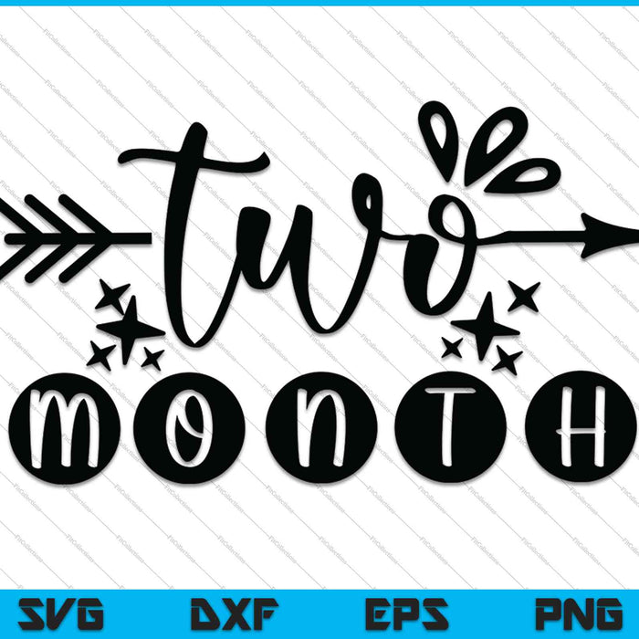Bebé niñas primer año segundo mes hito SVG PNG corte archivos imprimibles Bebé niñas primer año segundo mes hito SVG PNG corte archivos imprimibles
