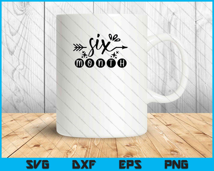 Bebé niñas primer año sexto mes hito SVG PNG corte archivos imprimibles Bebé niñas primer año sexto mes hito SVG PNG corte archivos imprimibles