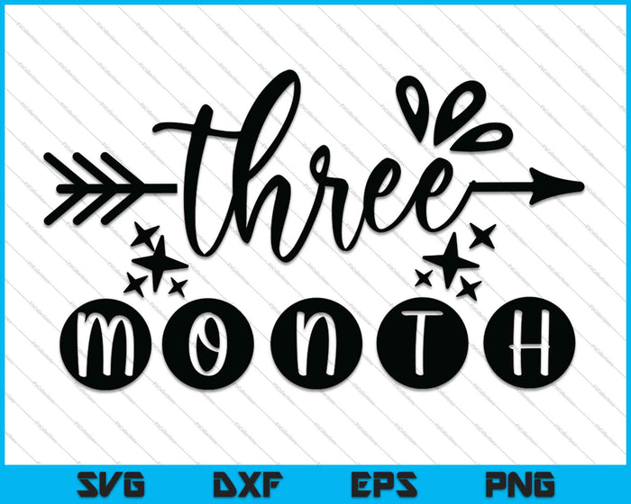Bebé niñas primer año tercer mes hito SVG PNG corte archivos imprimibles Bebé niñas primer año tercer mes hito SVG PNG corte archivos imprimibles