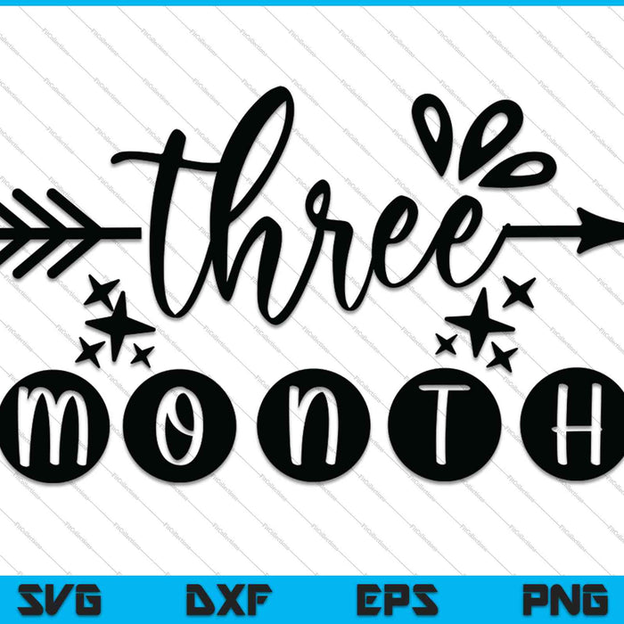 Bebé niñas primer año tercer mes hito SVG PNG corte archivos imprimibles Bebé niñas primer año tercer mes hito SVG PNG corte archivos imprimibles